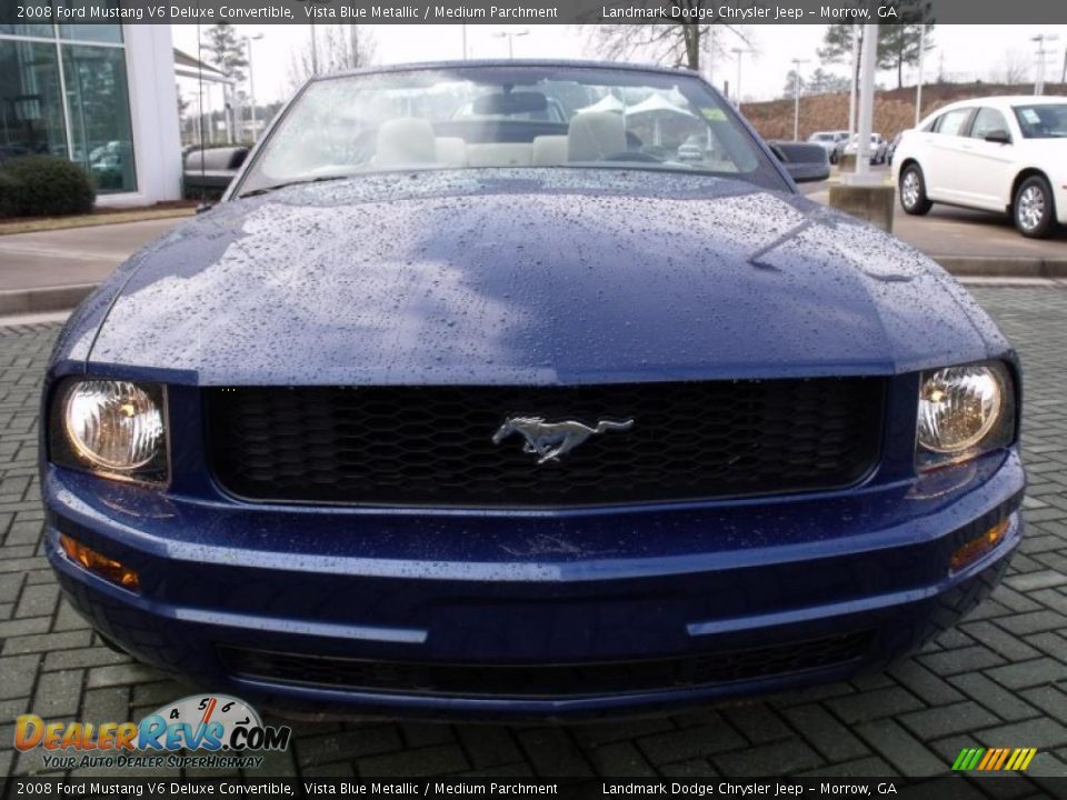 2008 Ford Mustang V6 Deluxe Convertible Vista Blue Metallic / Medium Parchment Photo #8