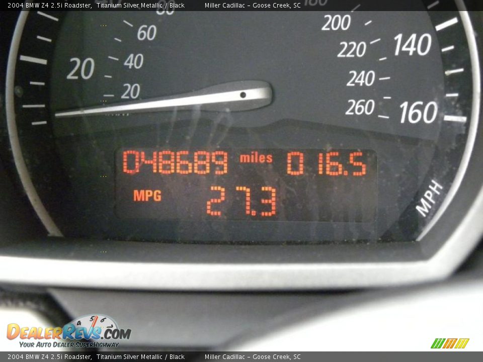 2004 BMW Z4 2.5i Roadster Titanium Silver Metallic / Black Photo #19