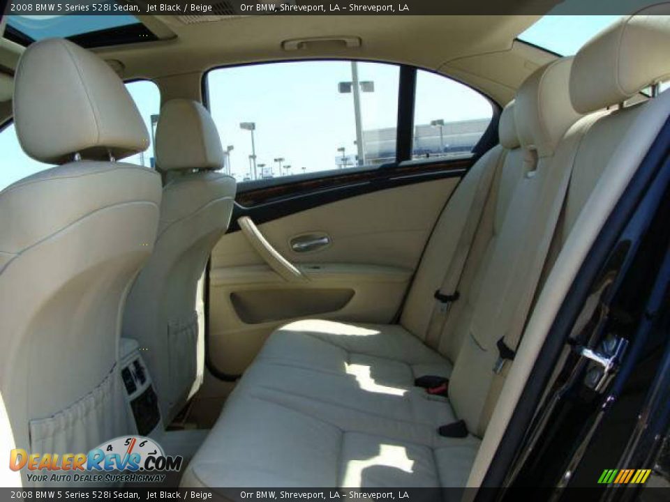 2008 BMW 5 Series 528i Sedan Jet Black / Beige Photo #5