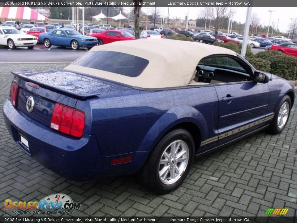 2008 Ford Mustang V6 Deluxe Convertible Vista Blue Metallic / Medium Parchment Photo #11