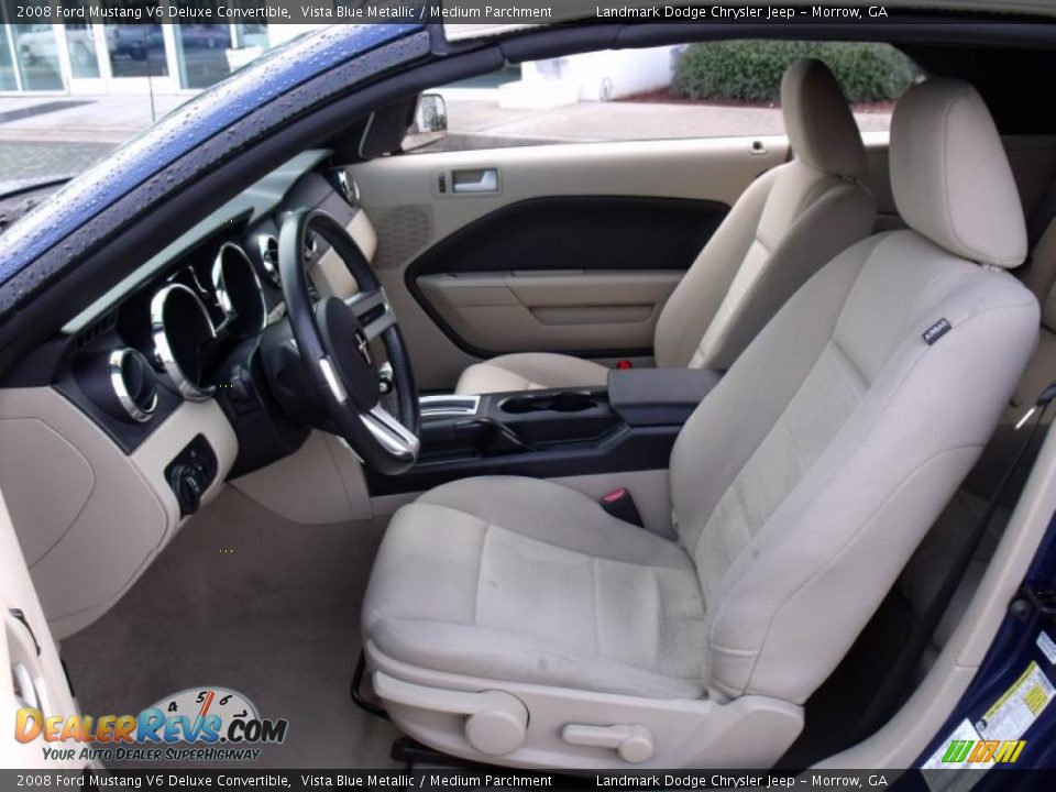 2008 Ford Mustang V6 Deluxe Convertible Vista Blue Metallic / Medium Parchment Photo #12