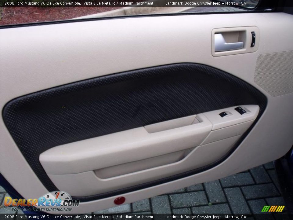 2008 Ford Mustang V6 Deluxe Convertible Vista Blue Metallic / Medium Parchment Photo #13