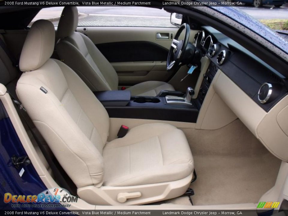 2008 Ford Mustang V6 Deluxe Convertible Vista Blue Metallic / Medium Parchment Photo #15