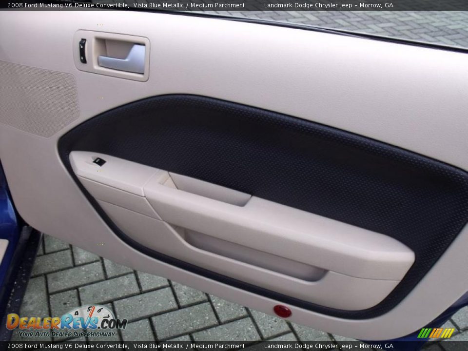 2008 Ford Mustang V6 Deluxe Convertible Vista Blue Metallic / Medium Parchment Photo #16
