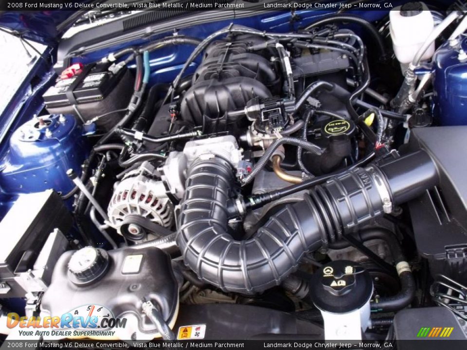 2008 Ford Mustang V6 Deluxe Convertible Vista Blue Metallic / Medium Parchment Photo #23