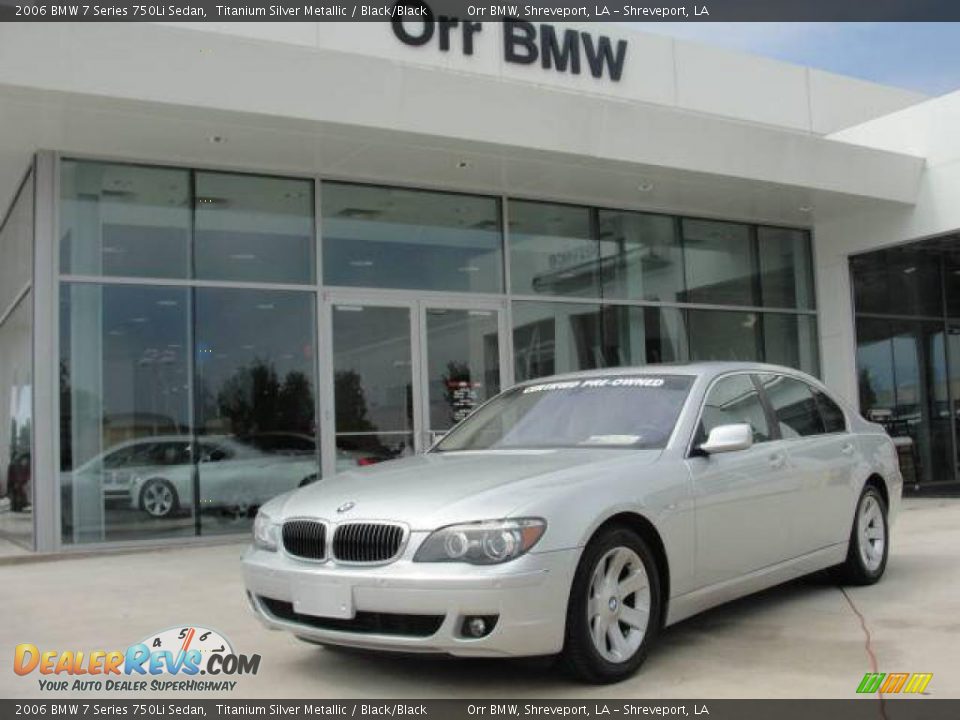 2006 BMW 7 Series 750Li Sedan Titanium Silver Metallic / Black/Black Photo #1