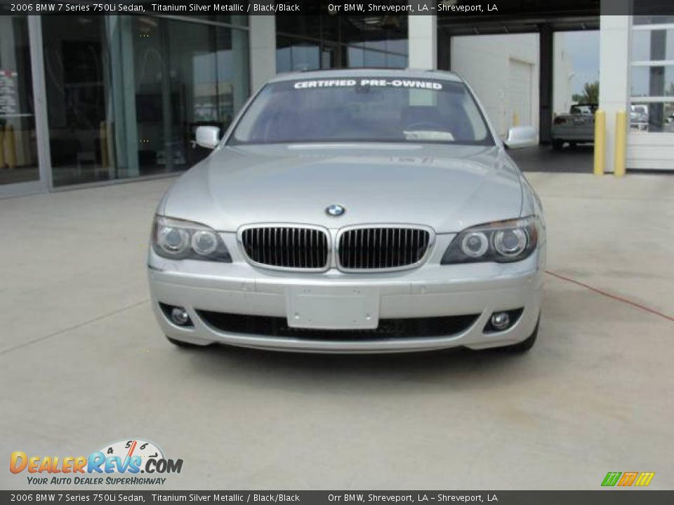 2006 BMW 7 Series 750Li Sedan Titanium Silver Metallic / Black/Black Photo #2