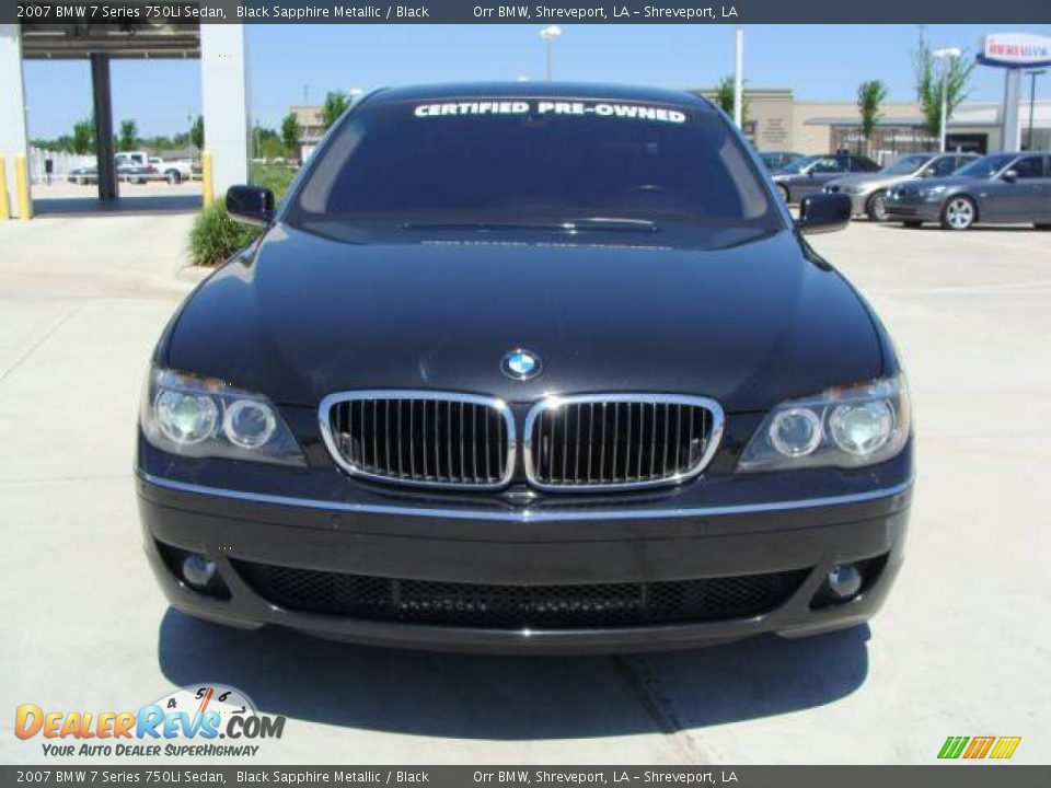 2007 BMW 7 Series 750Li Sedan Black Sapphire Metallic / Black Photo #2