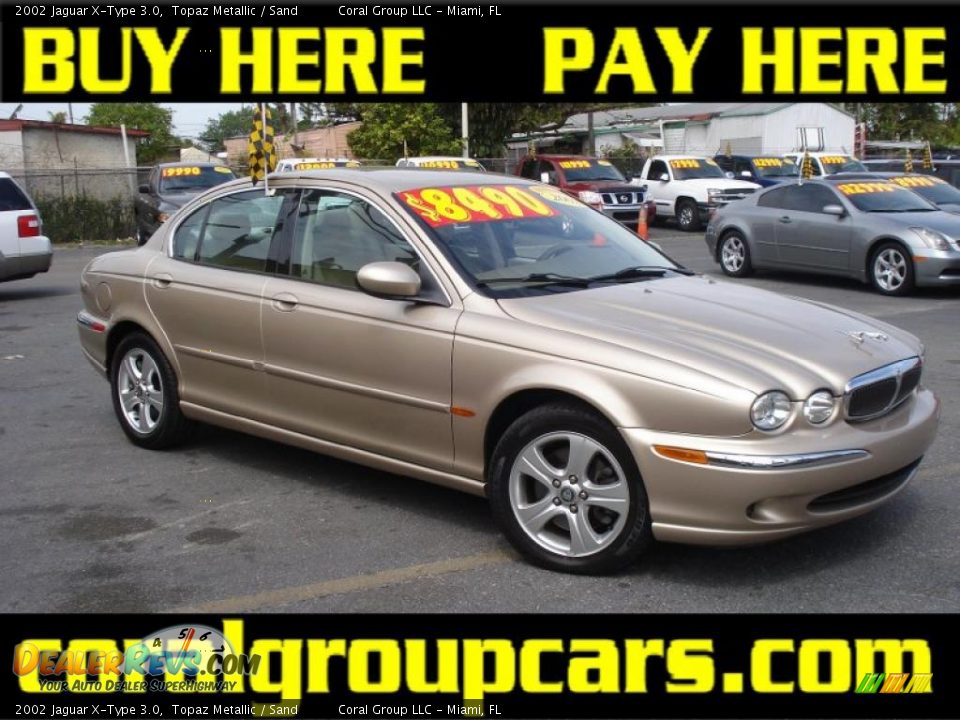 2002 Jaguar X-Type 3.0 Topaz Metallic / Sand Photo #1