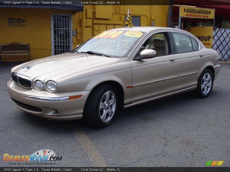 2002 Jaguar X-Type 3.0 Topaz Metallic / Sand Photo #3