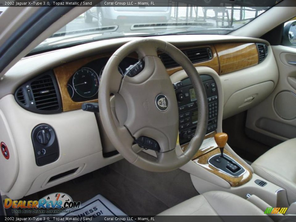2002 Jaguar X-Type 3.0 Topaz Metallic / Sand Photo #8