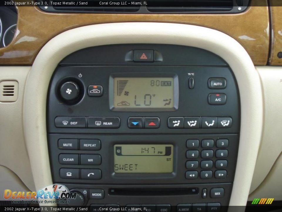 2002 Jaguar X-Type 3.0 Topaz Metallic / Sand Photo #13