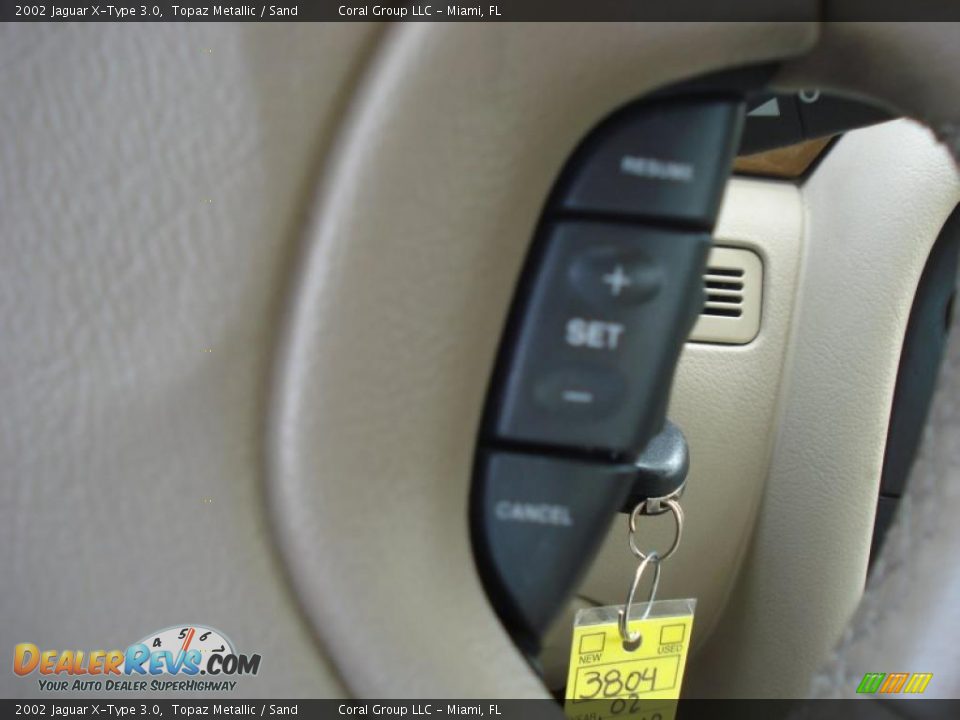 2002 Jaguar X-Type 3.0 Topaz Metallic / Sand Photo #16