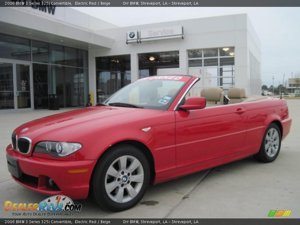 2006 BMW 3 Series 325i Convertible Electric Red / Beige Photo #1