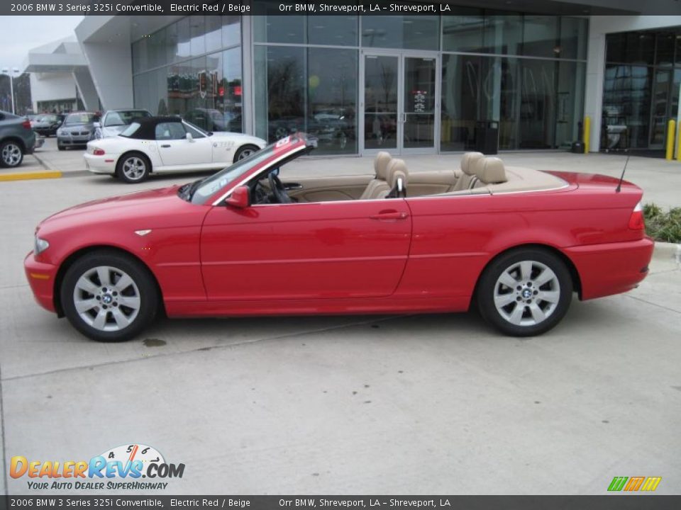 2006 BMW 3 Series 325i Convertible Electric Red / Beige Photo #3