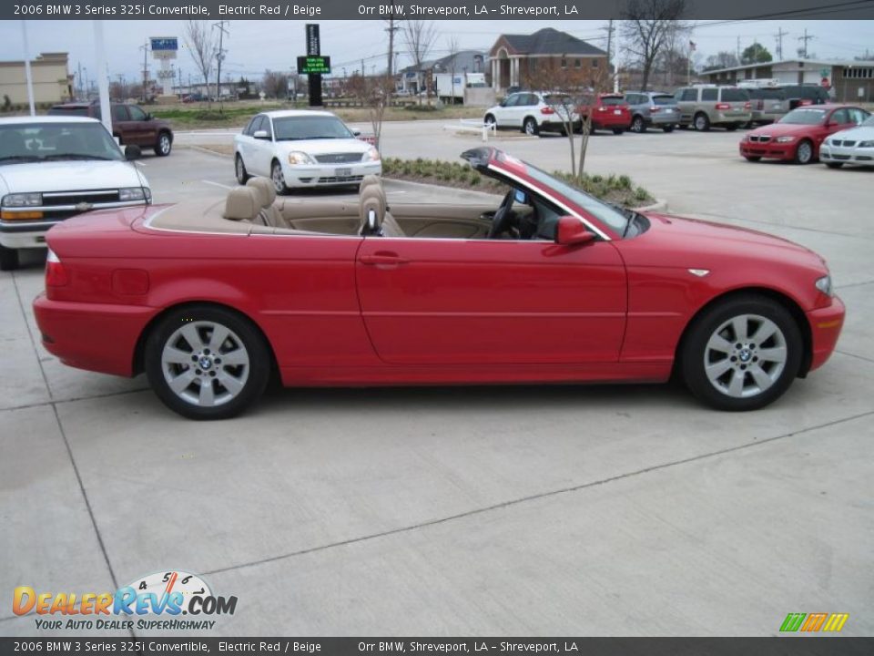 2006 BMW 3 Series 325i Convertible Electric Red / Beige Photo #4