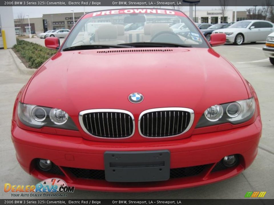 2006 BMW 3 Series 325i Convertible Electric Red / Beige Photo #5