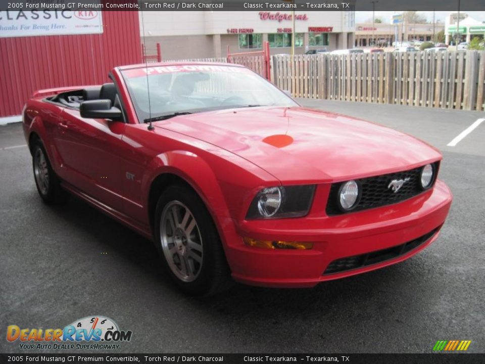 2005 Ford Mustang GT Premium Convertible Torch Red / Dark Charcoal Photo #2