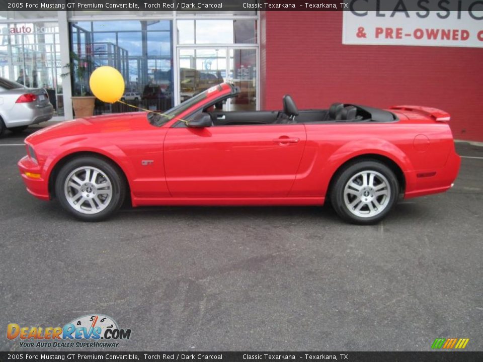 2005 Ford Mustang GT Premium Convertible Torch Red / Dark Charcoal Photo #3