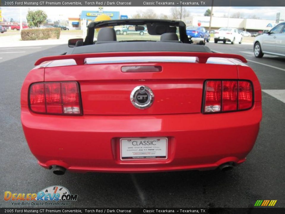 2005 Ford Mustang GT Premium Convertible Torch Red / Dark Charcoal Photo #6