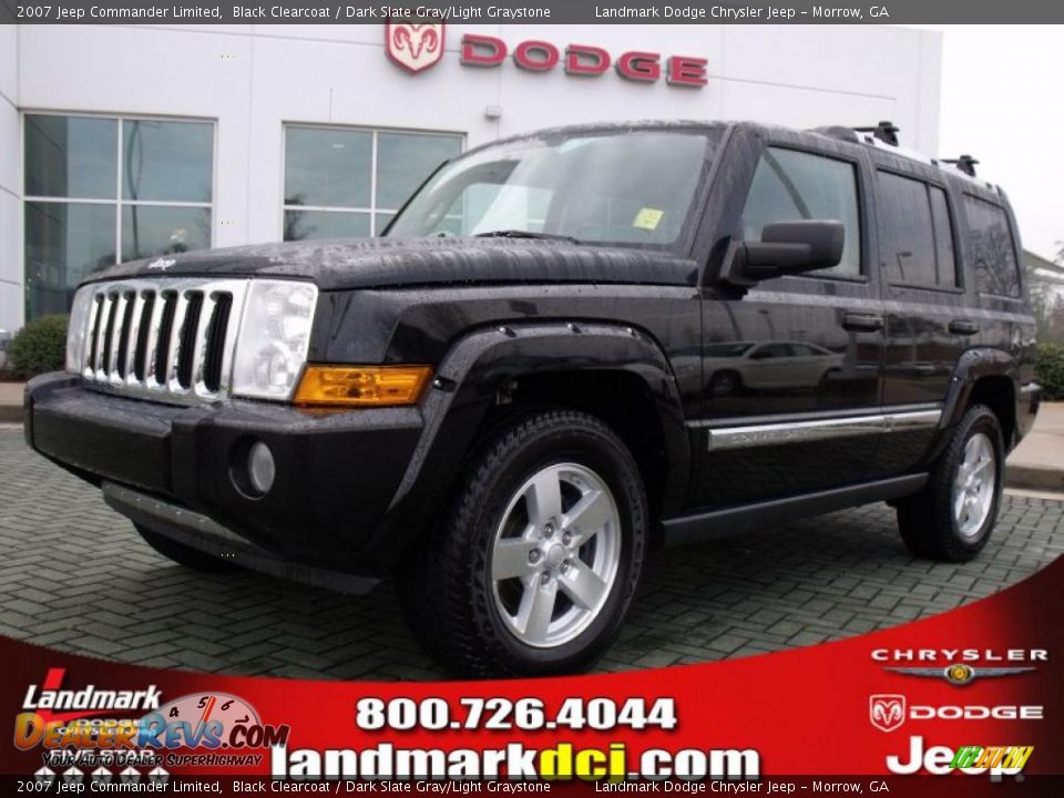 2007 Jeep Commander Limited Black Clearcoat / Dark Slate Gray/Light Graystone Photo #1