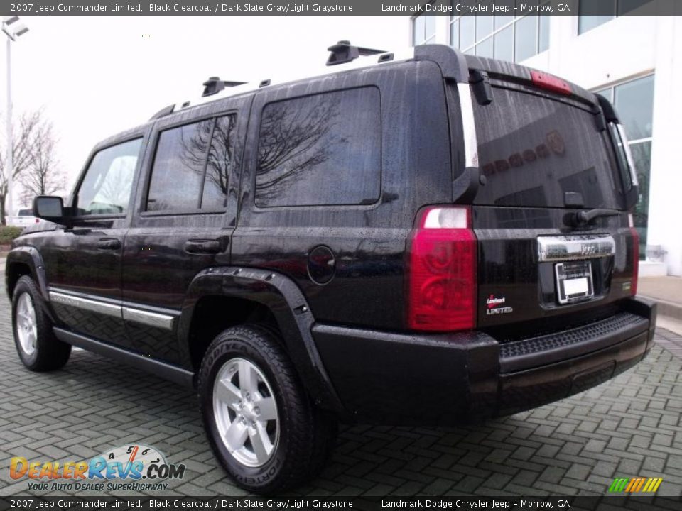 2007 Jeep Commander Limited Black Clearcoat / Dark Slate Gray/Light Graystone Photo #3