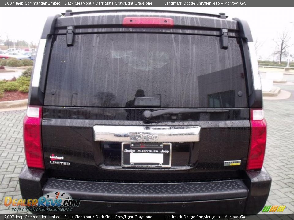 2007 Jeep Commander Limited Black Clearcoat / Dark Slate Gray/Light Graystone Photo #4