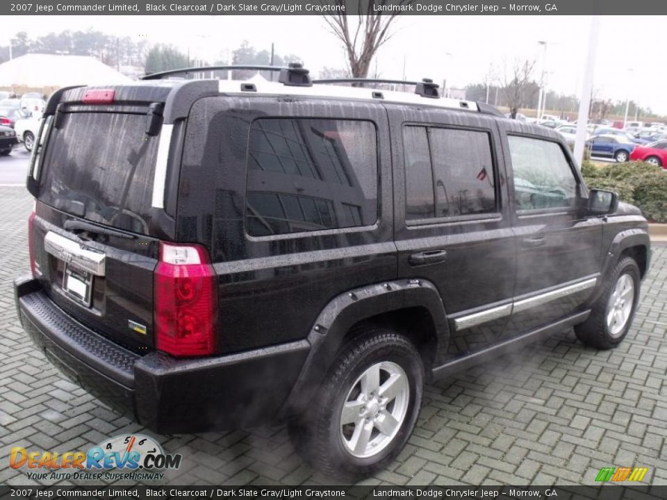 2007 Jeep Commander Limited Black Clearcoat / Dark Slate Gray/Light Graystone Photo #5