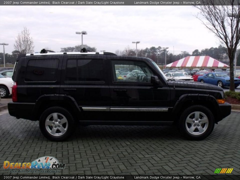 2007 Jeep Commander Limited Black Clearcoat / Dark Slate Gray/Light Graystone Photo #6