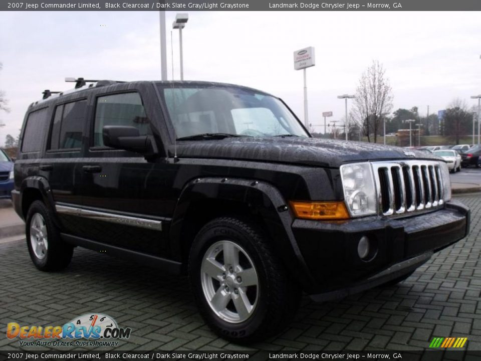 2007 Jeep Commander Limited Black Clearcoat / Dark Slate Gray/Light Graystone Photo #7
