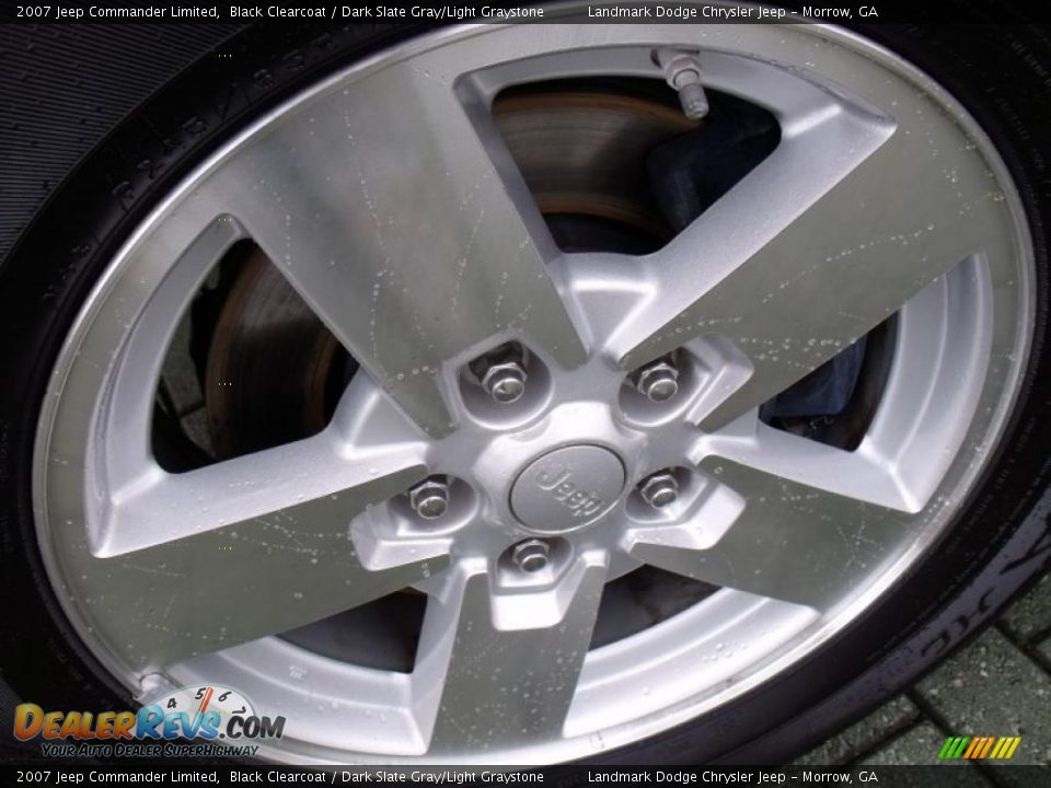 2007 Jeep Commander Limited Black Clearcoat / Dark Slate Gray/Light Graystone Photo #9