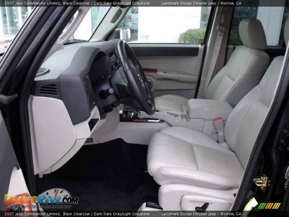 2007 Jeep Commander Limited Black Clearcoat / Dark Slate Gray/Light Graystone Photo #10