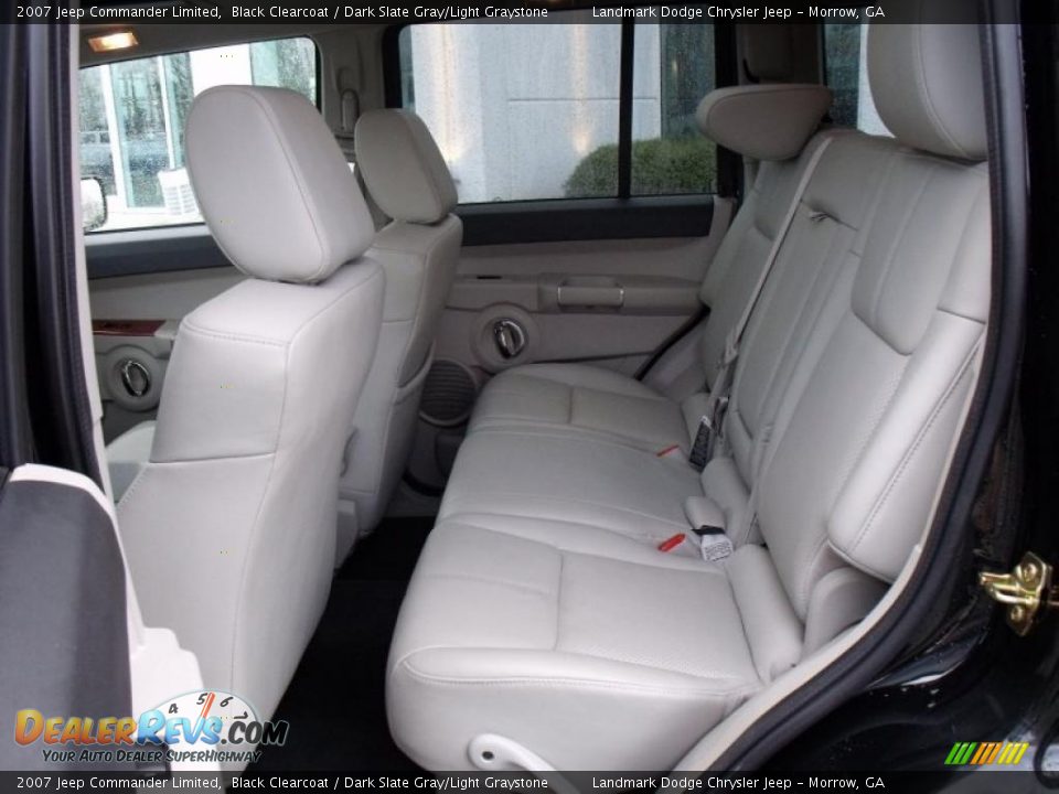 2007 Jeep Commander Limited Black Clearcoat / Dark Slate Gray/Light Graystone Photo #14