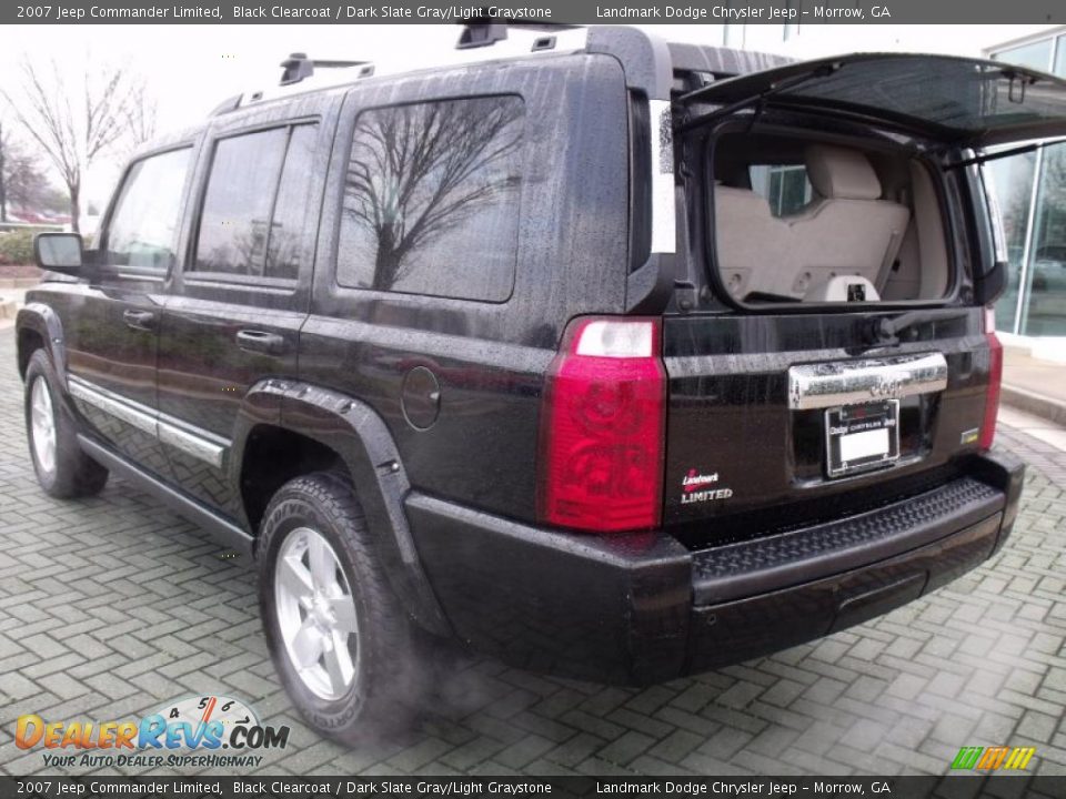 2007 Jeep Commander Limited Black Clearcoat / Dark Slate Gray/Light Graystone Photo #16