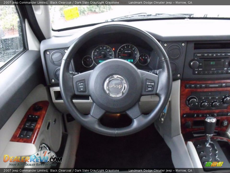 2007 Jeep Commander Limited Black Clearcoat / Dark Slate Gray/Light Graystone Photo #27