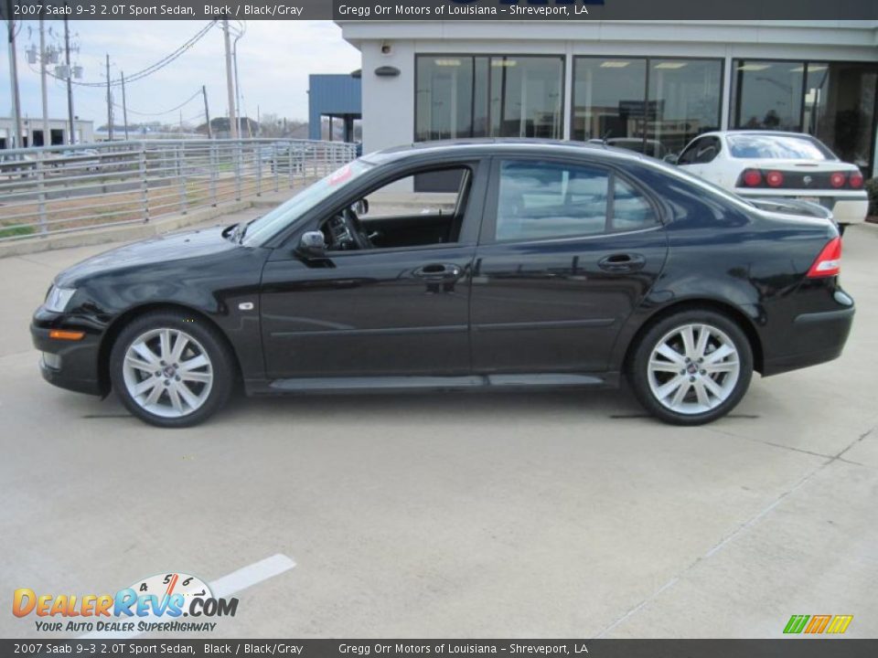 2007 Saab 9-3 2.0T Sport Sedan Black / Black/Gray Photo #3