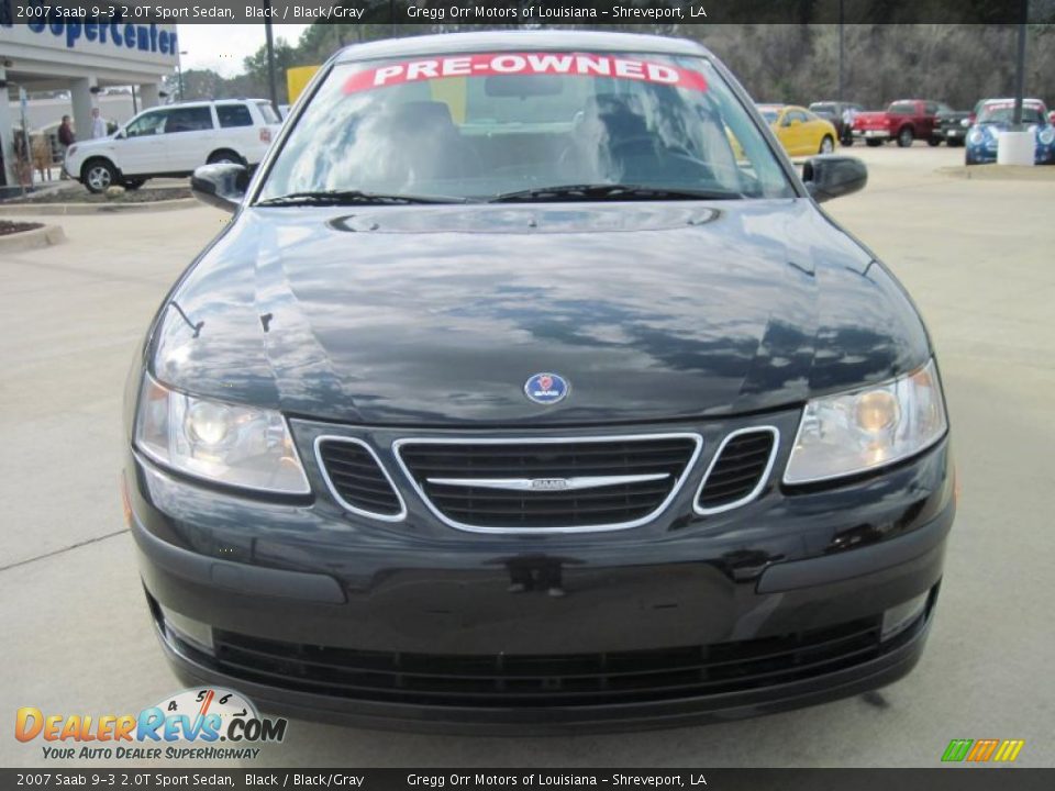 2007 Saab 9-3 2.0T Sport Sedan Black / Black/Gray Photo #5
