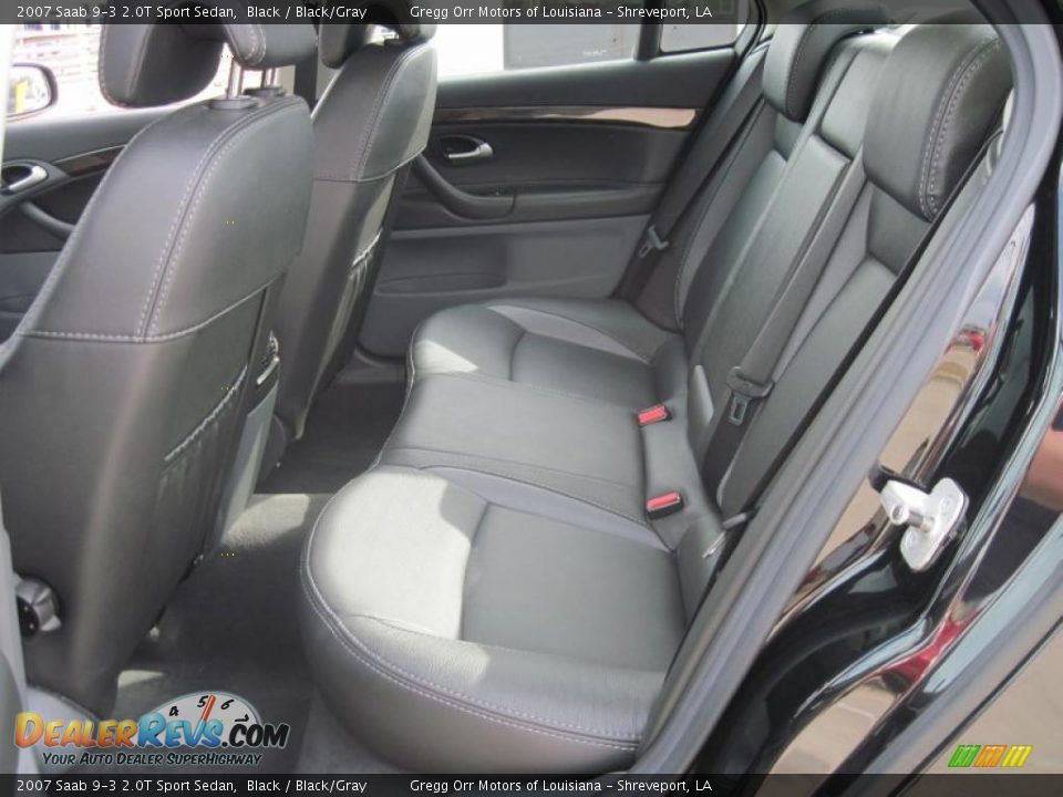 2007 Saab 9-3 2.0T Sport Sedan Black / Black/Gray Photo #9
