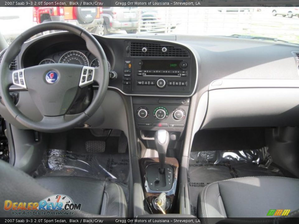 2007 Saab 9-3 2.0T Sport Sedan Black / Black/Gray Photo #10