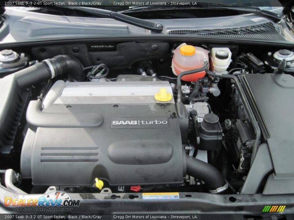 2007 Saab 9-3 2.0T Sport Sedan Black / Black/Gray Photo #14
