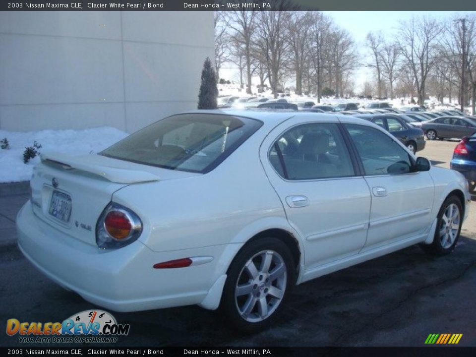 2003 Nissan Maxima GLE Glacier White Pearl / Blond Photo #2