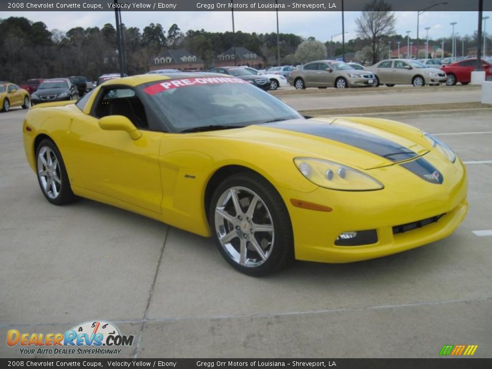 2008 Chevrolet Corvette Coupe Velocity Yellow / Ebony Photo #2