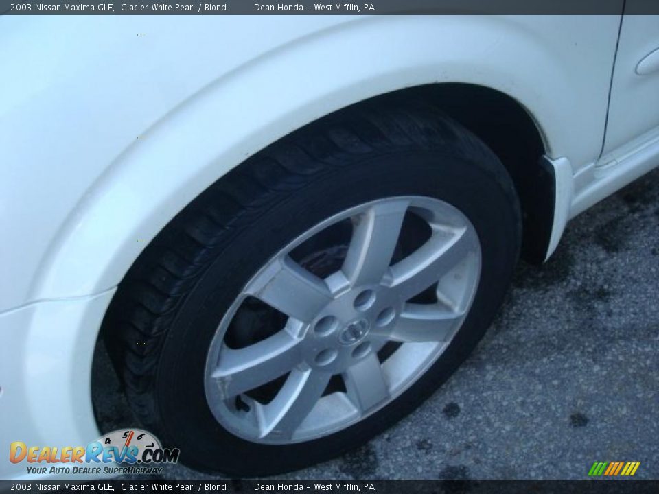 2003 Nissan Maxima GLE Glacier White Pearl / Blond Photo #7