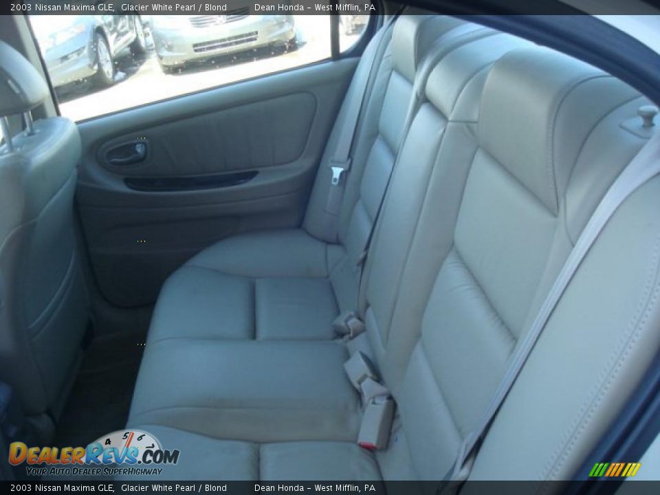 2003 Nissan Maxima GLE Glacier White Pearl / Blond Photo #9