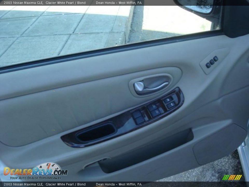 2003 Nissan Maxima GLE Glacier White Pearl / Blond Photo #11