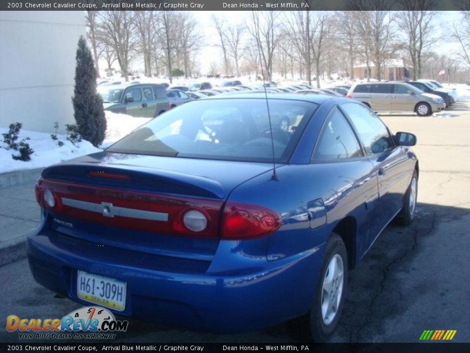 2003 Chevrolet Cavalier Coupe Arrival Blue Metallic / Graphite Gray Photo #2