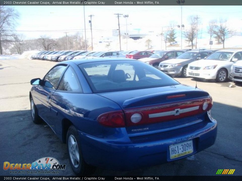 2003 Chevrolet Cavalier Coupe Arrival Blue Metallic / Graphite Gray Photo #4