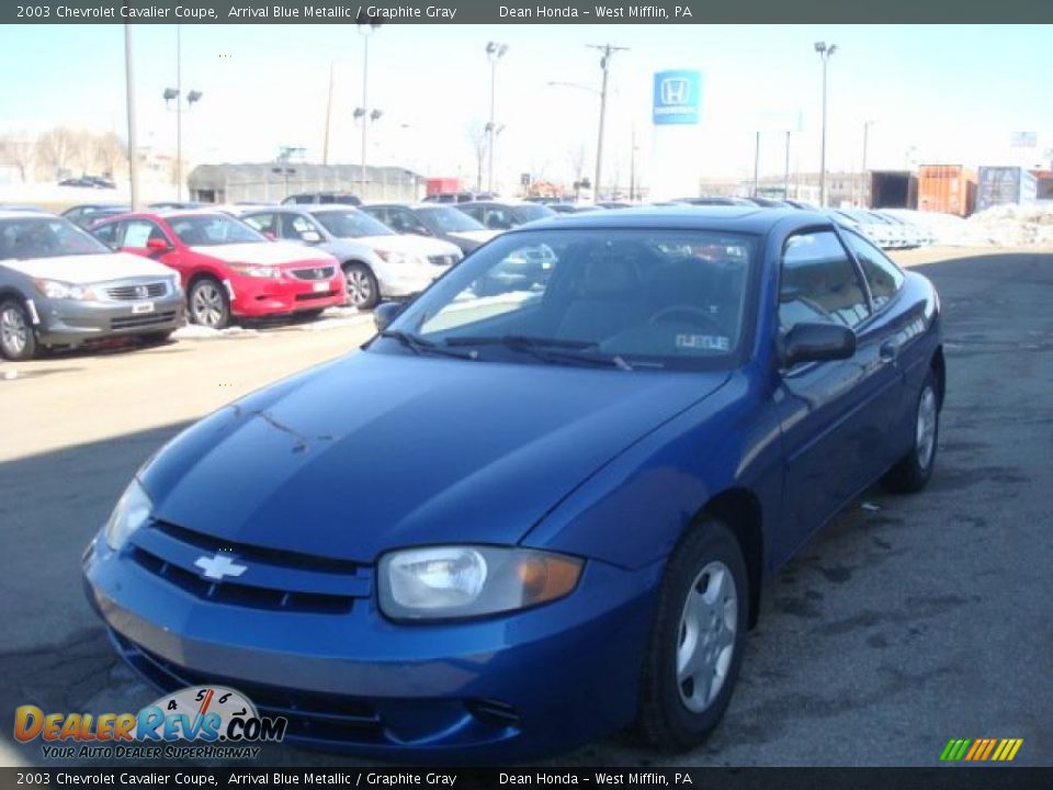 2003 Chevrolet Cavalier Coupe Arrival Blue Metallic / Graphite Gray Photo #5