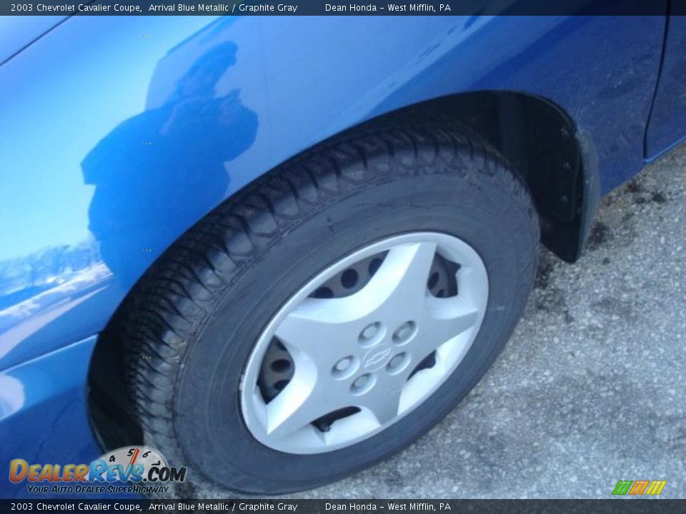 2003 Chevrolet Cavalier Coupe Arrival Blue Metallic / Graphite Gray Photo #7
