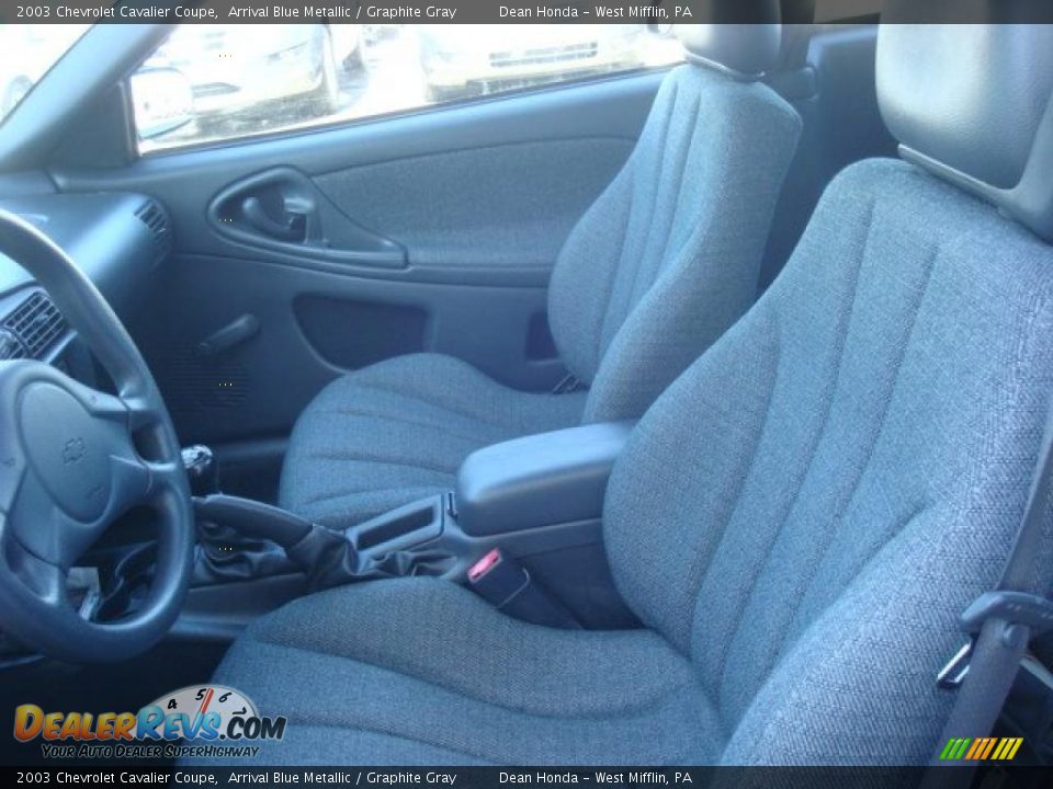 2003 Chevrolet Cavalier Coupe Arrival Blue Metallic / Graphite Gray Photo #8